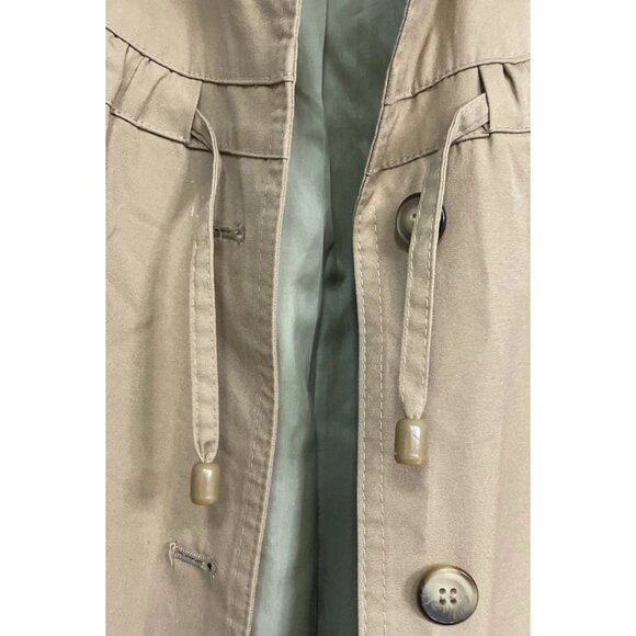 Forecaster International of Boston Vtg Khaki Tan Trench Overcoat Jacket Sz 7/8 - Picture 6 of 6
